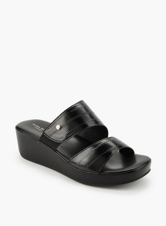 Flora Bella By Shoexpress Women Textured Wedge Heel Sandals - Image 2