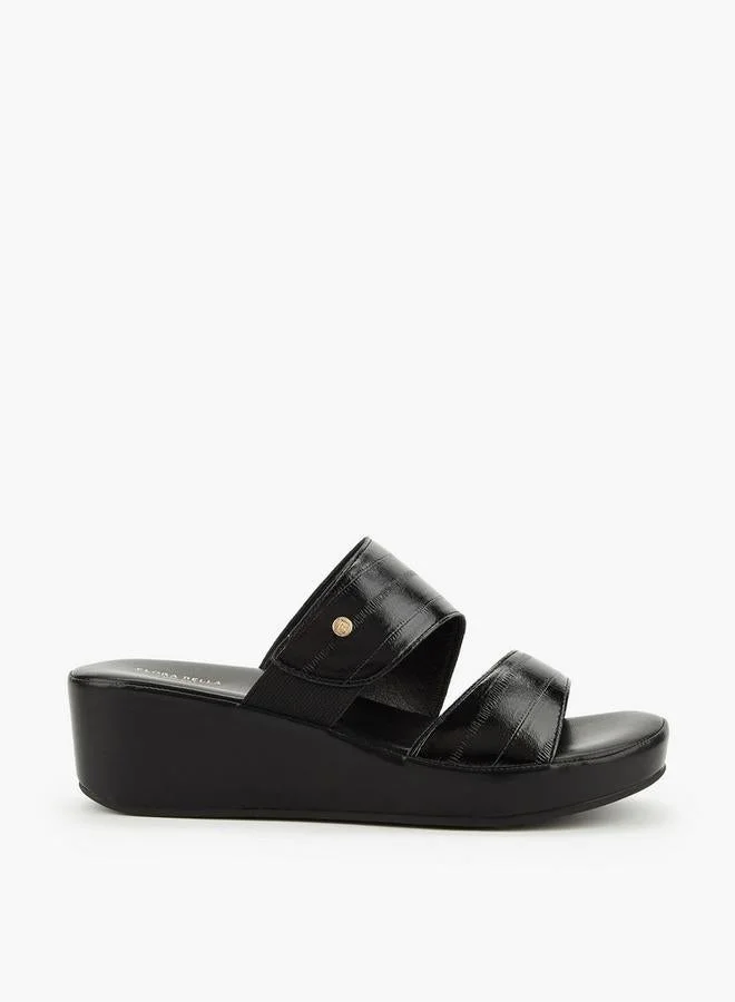 Women Textured Wedge Heel Sandals