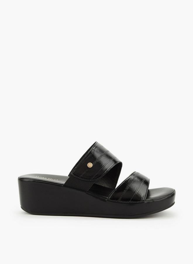 Flora Bella By Shoexpress Women Textured Wedge Heel Sandals - Image 1