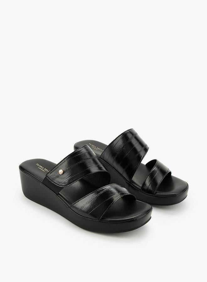 Flora Bella By Shoexpress Women Textured Wedge Heel Sandals - Image 3