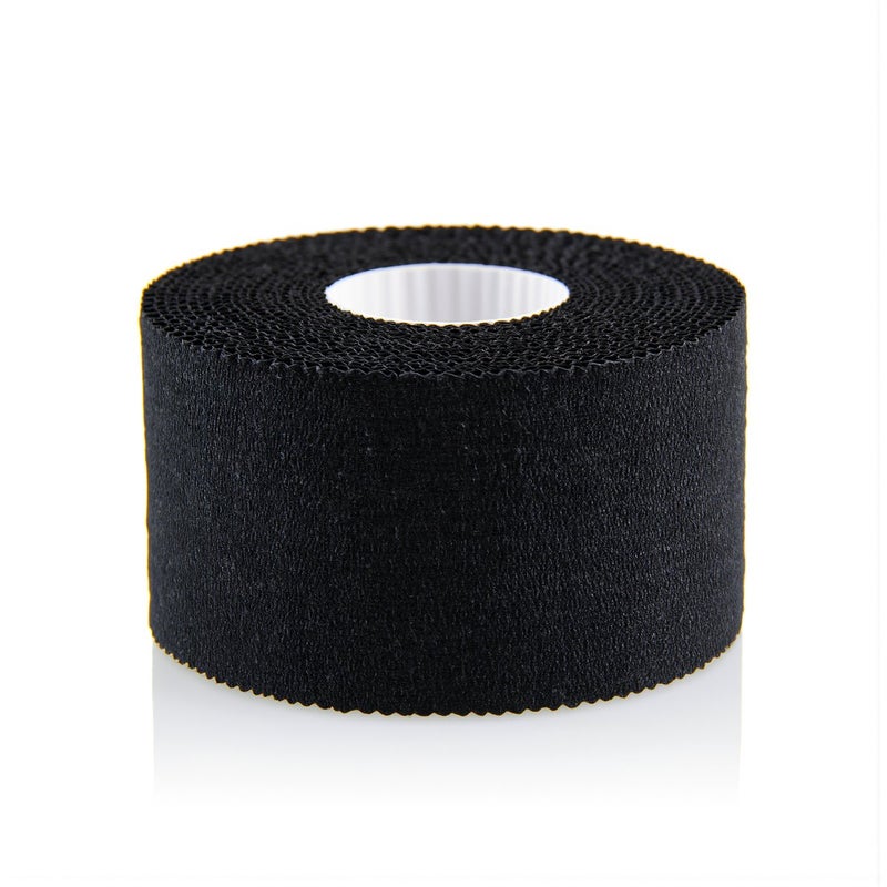 Athletic Sports Tape 100% Cotton 3.8cm x 10m Black Breathable Waterproof No Residue - Image 1