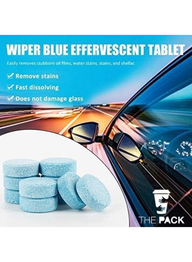 THE PACK Windshield Cleaner Tablets – 1 Tablet Makes 4 Liters of Windshield Cleaning Fluid, Powerful Car Glass Cleaner Dissolving Discs for Hard Stains, Clear Visibility & Precision Cleaning (10 Tablets) - Image 5