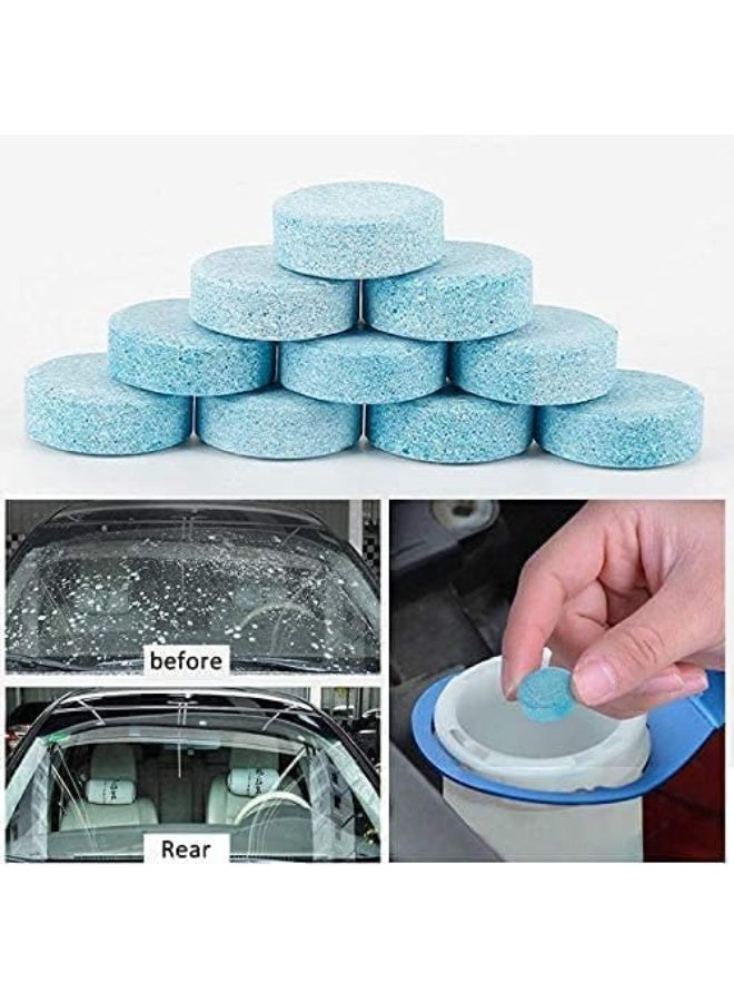 THE PACK Windshield Cleaner Tablets – 1 Tablet Makes 4 Liters of Windshield Cleaning Fluid, Powerful Car Glass Cleaner Dissolving Discs for Hard Stains, Clear Visibility & Precision Cleaning (10 Tablets) - Image 3