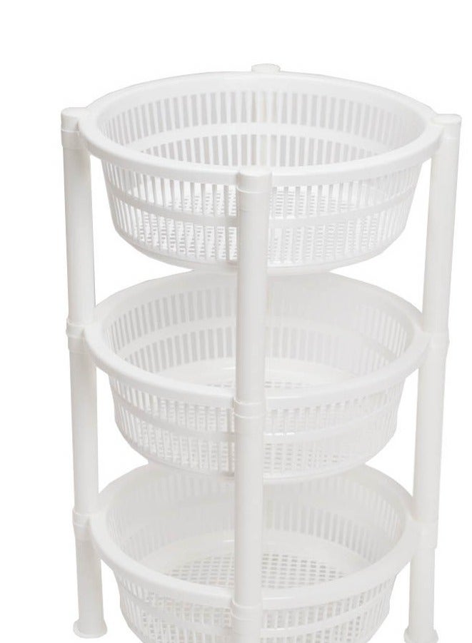 سي او أرماء حامل خضار بأرفف دائرية الشكل من 3 طبقات 60 *٣٣  سنتيمتر - Image 3