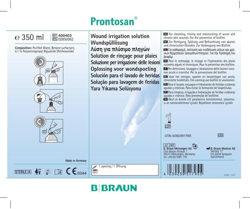 Prontosan 350ml Wound Irrigation Solution - Image 2