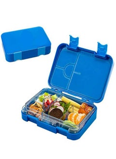 Arabest Children's Bento Lunch Box with 6 Compartments - Leak Proof Lunch Box for Boys, Girls, BPA-Free, Microwave Dishwasher Safe, Lunch Box for School (Blue)  - Image 1