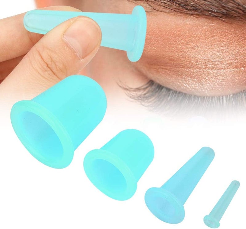 4-piece silicone facial massage suction cup set, facial skin tightening and lifting suction cup glass - Image 4