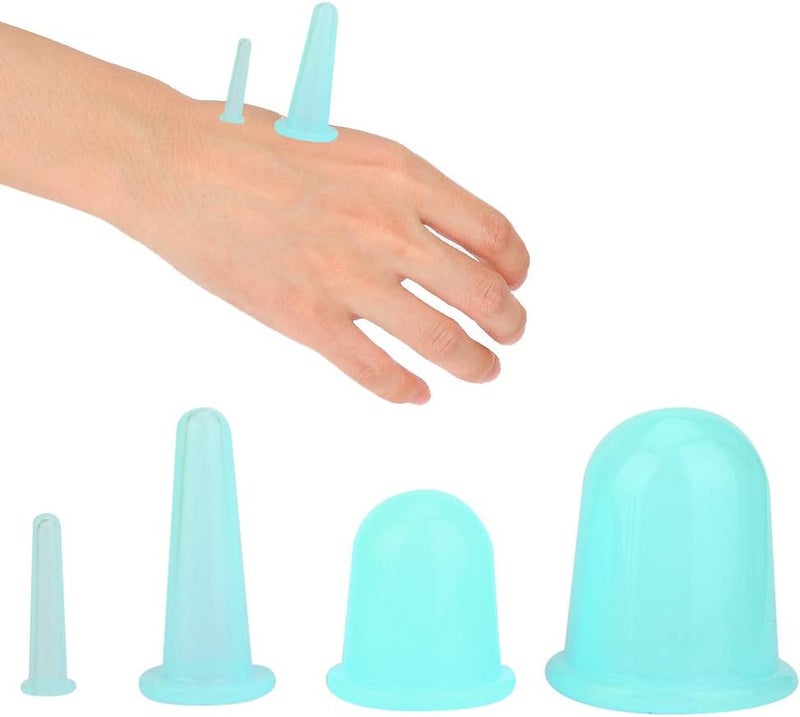 4-piece silicone facial massage suction cup set, facial skin tightening and lifting suction cup glass - Image 5
