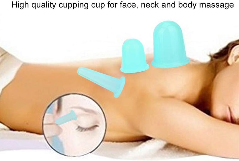 4-piece silicone facial massage suction cup set, facial skin tightening and lifting suction cup glass - Image 3