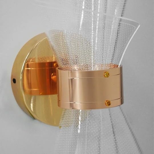 The Decor Wick Led Acrylic Modern Golden Metal Wall Light for Restaurant, Bedroom, Living Room, Bedside, Cafe, Bar, Corridor, Balcony & Home Decor |Minimalist Acrylic Metal Glass Shade Wall Sconces - Image 4