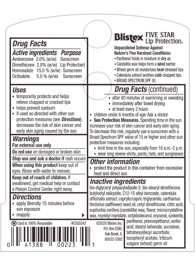 Blistex Five Star Lip Protection SPF 30 - Image 3