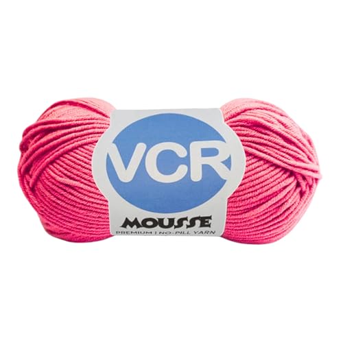 VCR 4ply Flamingo Pink Yarn, 100 Grams Hank, 190 Meters Length, Acrylic Ball for Crochet and Knitting, Soft Crosia Threads, Pack of 1 Yarn, Suitable for DIY Crafts - Image 1