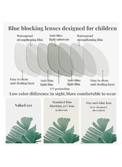 RATSAW Anti-Blue Light Blocking Glasses Kids Anti Glare Eyestrain UV TV Phone Children Silicone Safety Eyewear for Boys and Girls Age 3-12  - Image 5