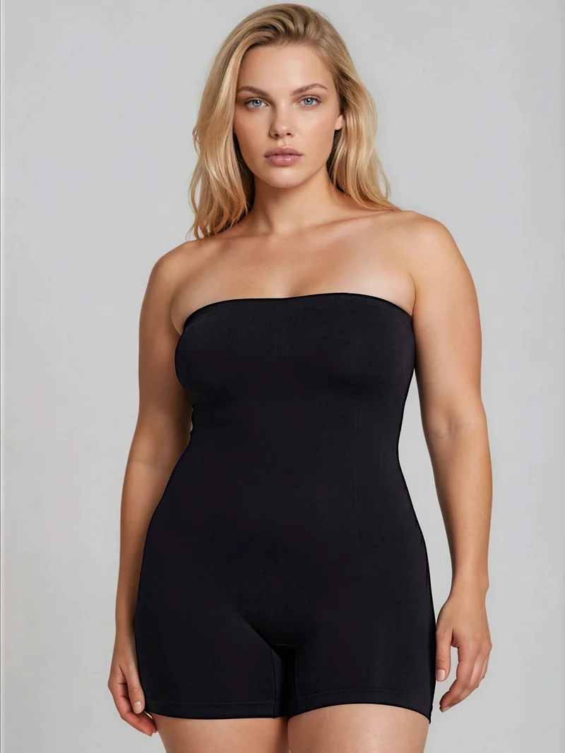 هيكاب Premium Seamless Strapless Shaping Bodysuit Shapewear