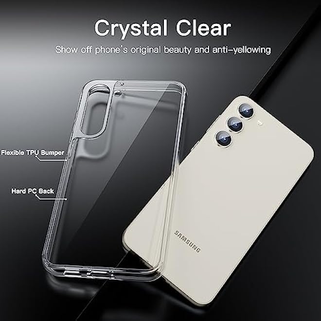 JETech Case for Samsung Galaxy S23 5G 61Inch NonYellowing Shockproof Bumper Protective Phone Cover AntiScratch Hard PC Back Clear - Image 3