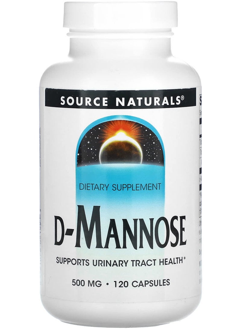 Source Naturals D-Mannose, 500 mg, 120 Capsules