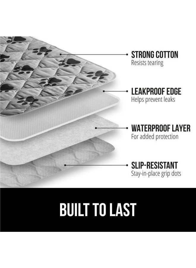 Gorilla Grip - Gorilla Grip Washable Puppy Pads, 40x26 Pack of 2, Slip Resistant Dog Crate Mat, Waterproof Cloth Pee Pad for Training Puppies in Playpen, Reusable Pet Incontinence Blanket, Protects Sofa, Furniture - Image 1