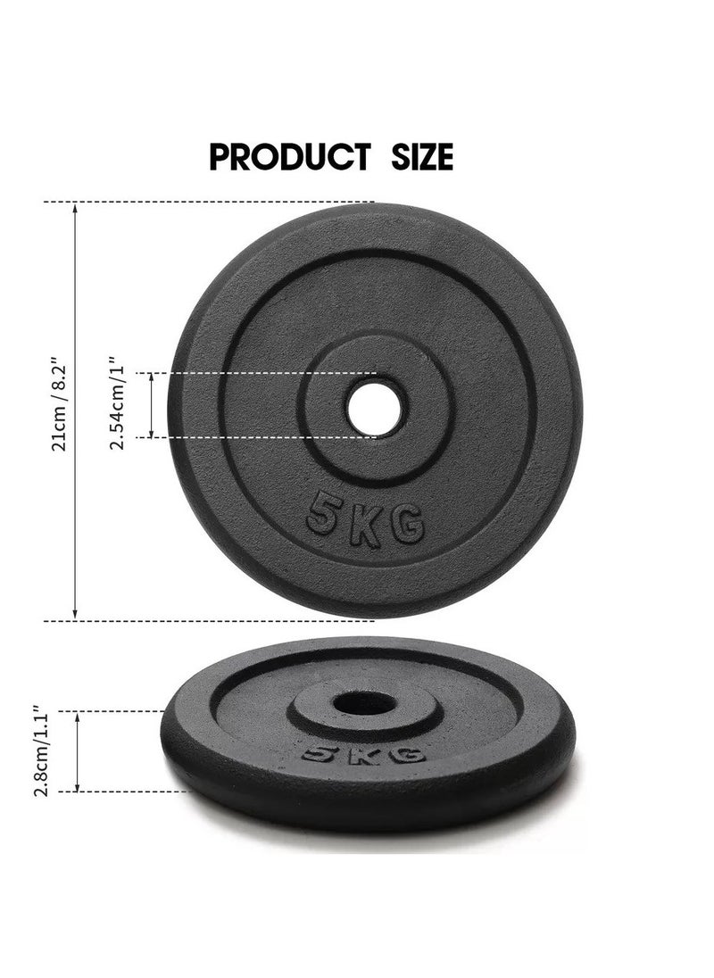 COMMANDO Pair of 5kg Iron Weight Plates (2 Pieces)  - Image 3