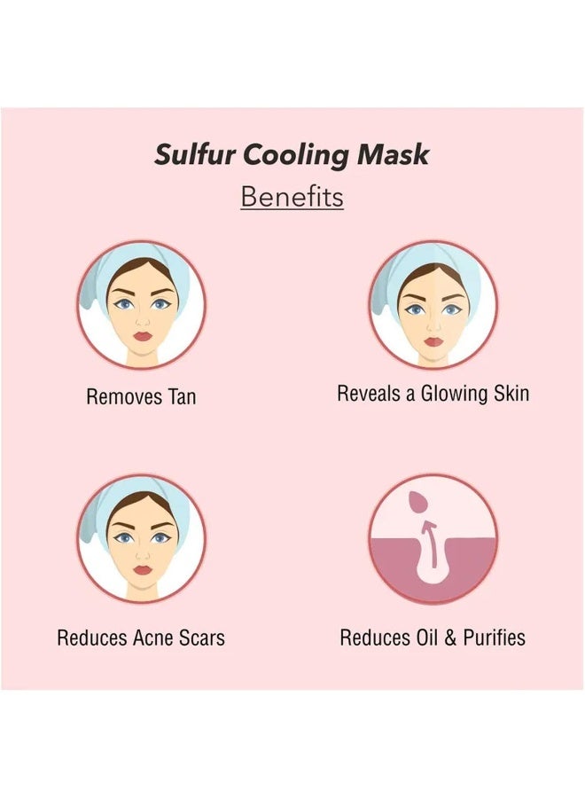O3+ Purifying Sulfur Cooling Facial Mask with Organic Willow Bark and Mint for Acne Mark Removal and Radiant Glow, 50g - Image 3