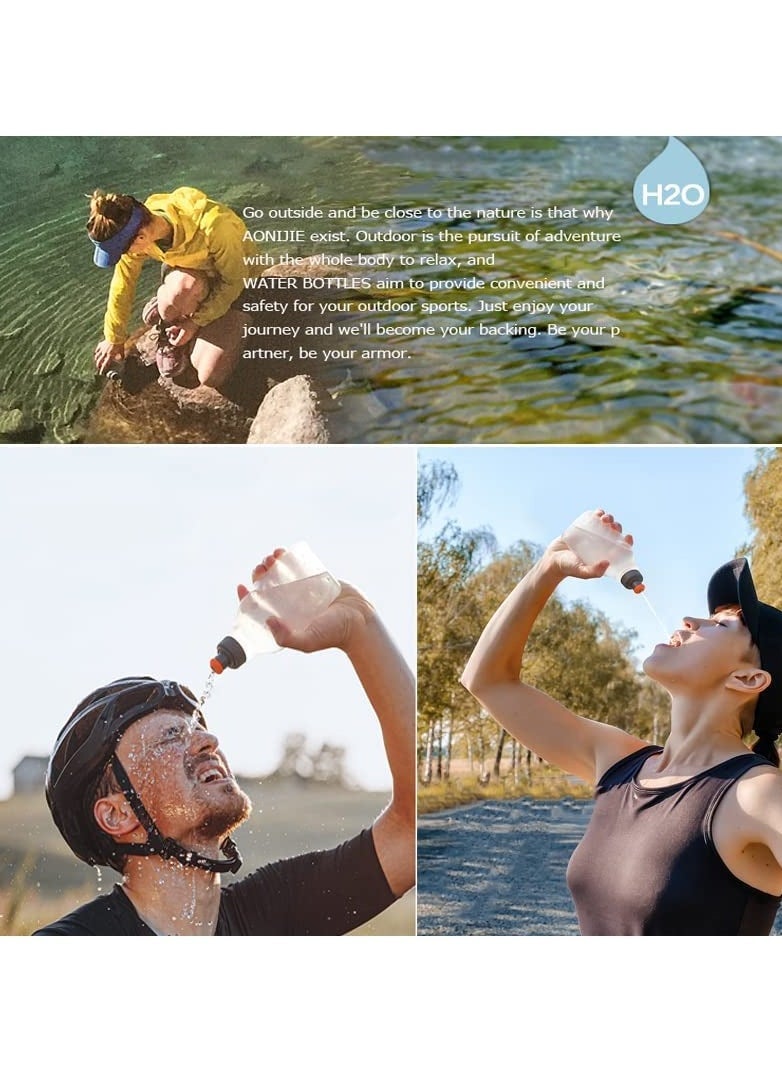 Generic Running Hydration Bottle Leakproof Water Bottles BPA Free Flask Leakproof for Running Hydration Belt  Packs 250 mL for Triathlon Marathon Hiking Cycling Climbing Runner Trial Race (1pcs)  - Image 2