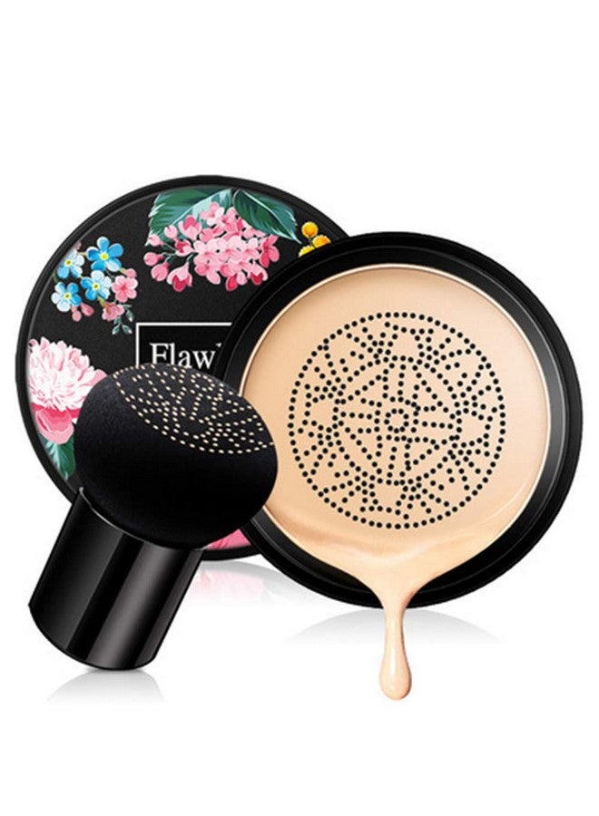 Aooba Air Cushion Cc Cream Moisturizing Concealer Mushroom Head Brush Waterproof Makeup Foundation Moisture Bb Cream For Women Girls (Flower) - Image 1