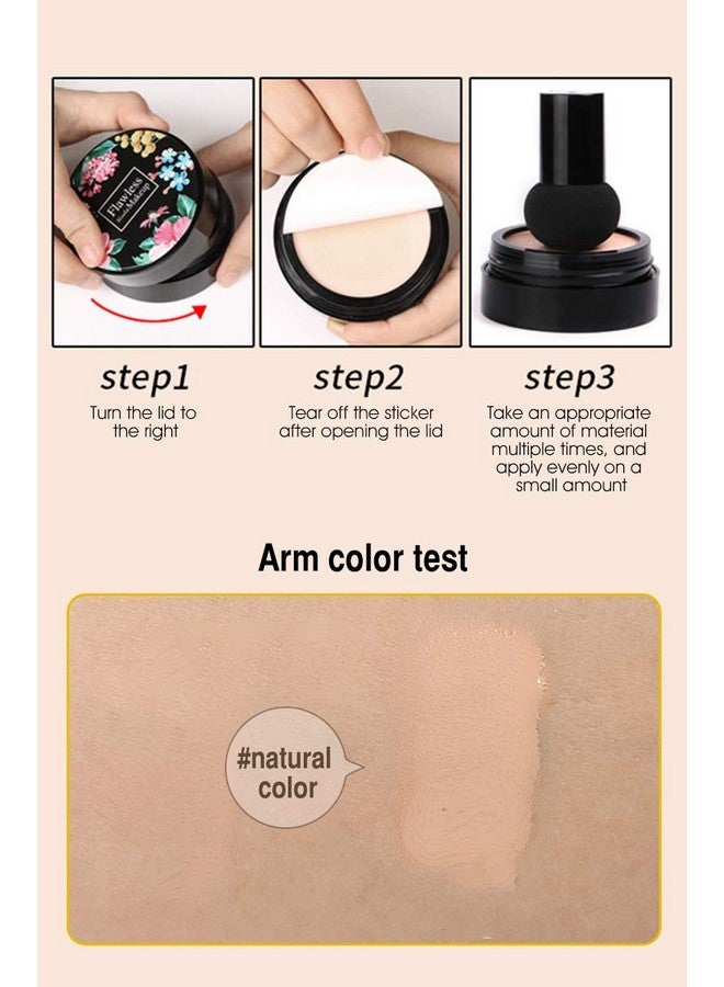 Aooba Air Cushion Cc Cream Moisturizing Concealer Mushroom Head Brush Waterproof Makeup Foundation Moisture Bb Cream For Women Girls (Flower) - Image 4