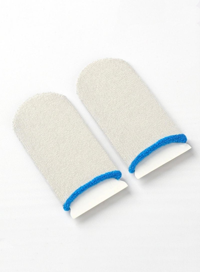 DRAKLAW Silver Fiber Ice Silk Finger Sleeves E-Sports Level  0 Touch Break Superconducting Sensitive Breathable And Antibacterial For Mobile Games/Office 2 Pieces  - Image 1