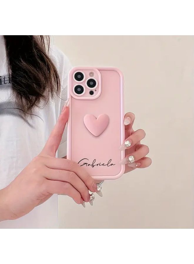 Customized 3D Heart Luxury Soft Case Compatible With Galaxy S24 Ultra In Black - Image 2