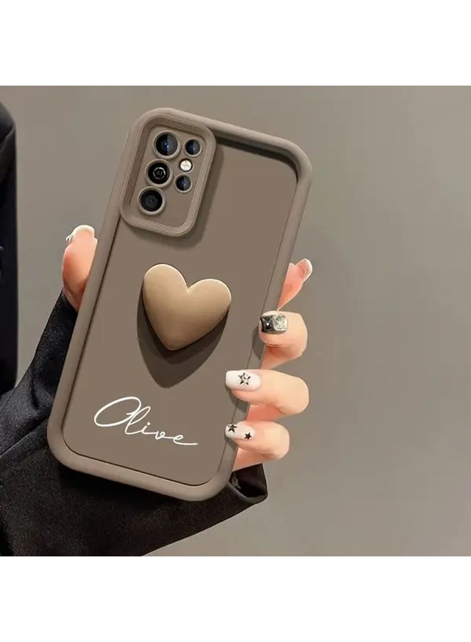 Customized 3D Heart Luxury Soft Case Compatible With Galaxy S24 Ultra In Black - Image 1