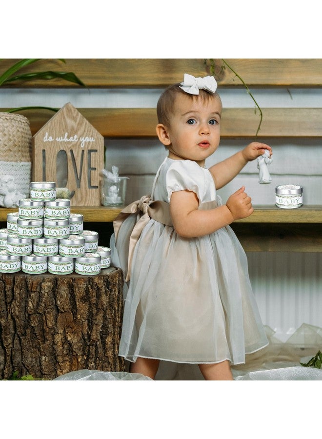 MTLEE 24 Pcs Greenery Style Baby Shower Party Favors Candles Lavender Scented Baby Shower Favors for Guests Rustic Tea Lights Candles Gender Reveal Candle for Baby Shower Return Gifts Girl Boy - Image 5