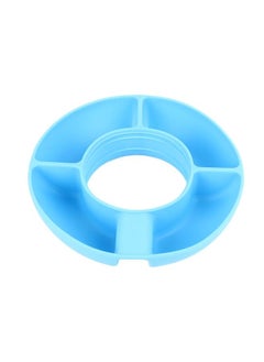 NIBEMINENT Snack Bowl Silicone Round 4 Compartment Reusable Snack Ring for 40 Oz Cup Watching Movies Playing Games Reading Books Blue  - Image 1