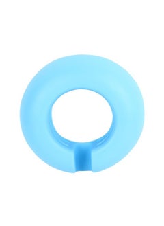NIBEMINENT Snack Bowl Silicone Round 4 Compartment Reusable Snack Ring for 40 Oz Cup Watching Movies Playing Games Reading Books Blue  - Image 5