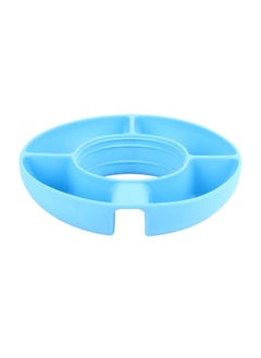 NIBEMINENT Snack Bowl Silicone Round 4 Compartment Reusable Snack Ring for 40 Oz Cup Watching Movies Playing Games Reading Books Blue  - Image 4