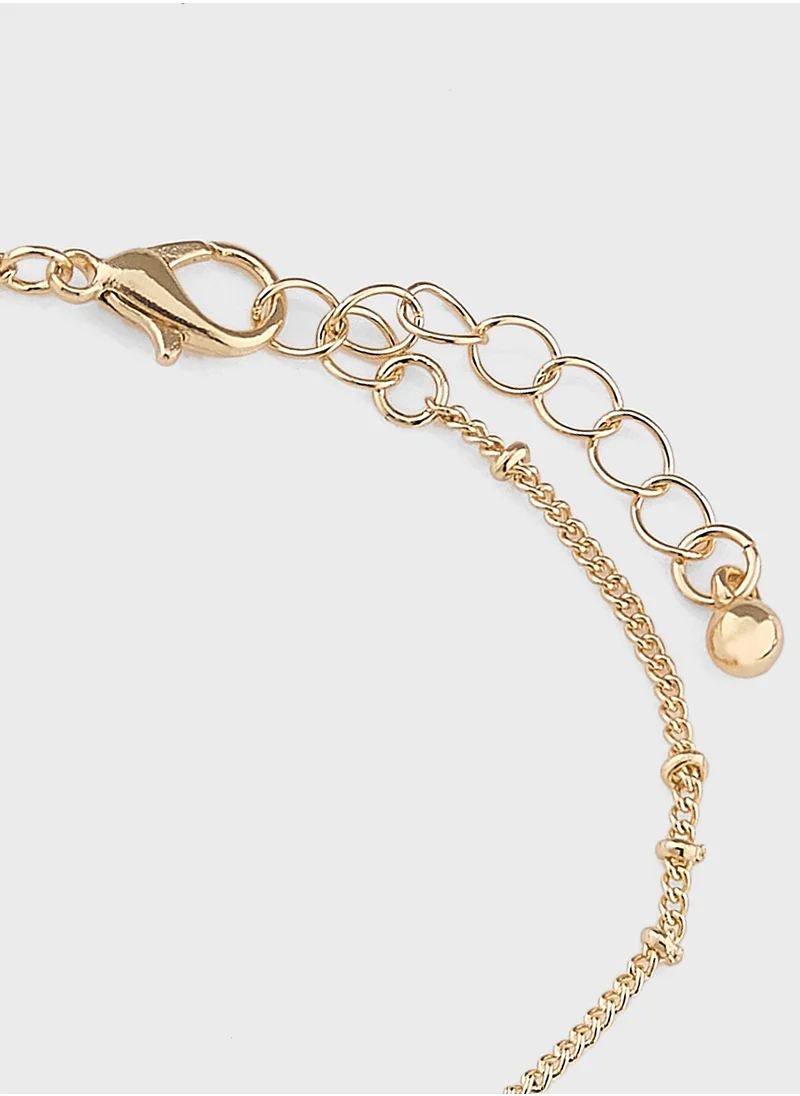 Ginger Bow Charm Bracelet