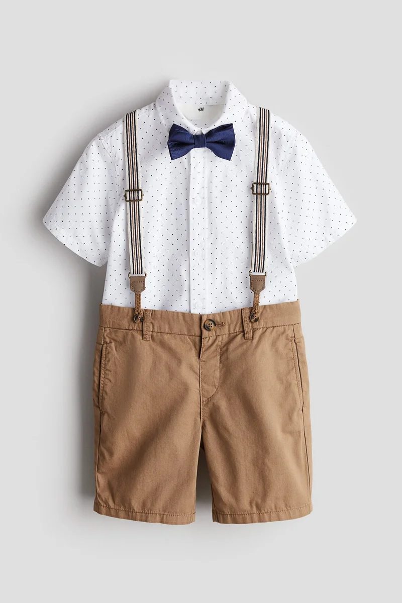 H&M Kids Button Down Shirt & Shorts Set