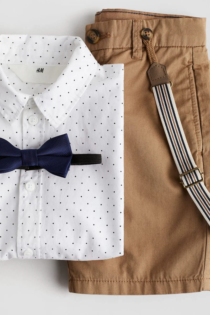 H&M Kids Button Down Shirt & Shorts Set