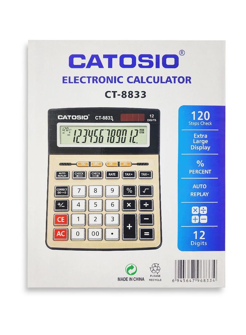 Generic Scientific Calculator CT-8833 Black , With Large Display  - Image 3