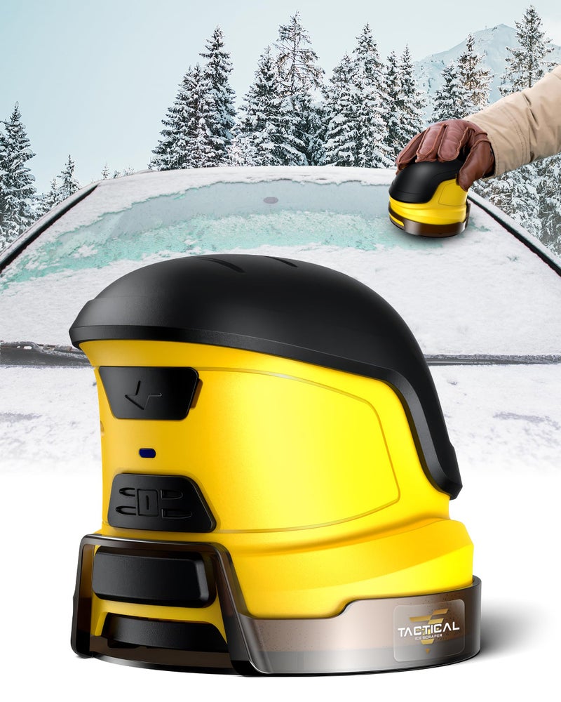 FREEZE2TRIM Tactical Ice Scraper Electric Scrapers for Car Windshield with Motorized Rotating Disc Rechargeable Cordless Scratch Free Best Ice Scrapper & Snow Remover Tool for Winter Driving - Image 1