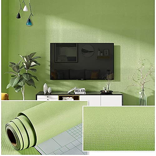 HOMEMATES Self-Adhesive Wallpaper Waterproof Old Furniture Vinyl Stickers Wooden Door Wardrobe Desktop PVC Wall Papers 45 X 304 CM- (Green Matte) - Image 2