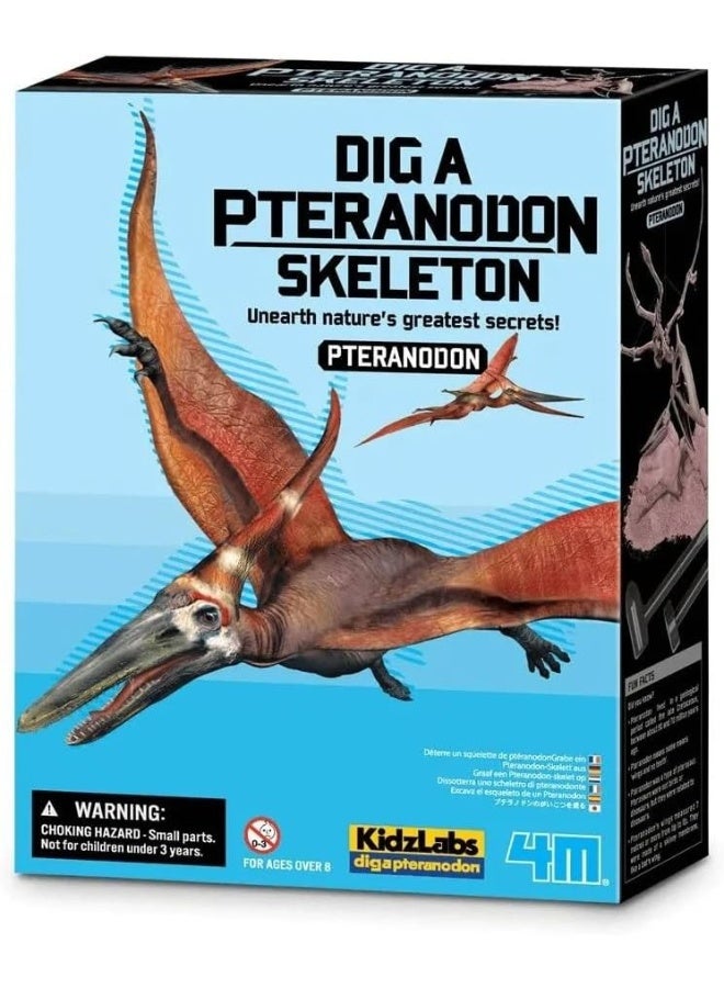4M KidzLabs Pteranodon Skeleton Excavation Kit â€“ Dig & Assemble a Flying Dinosaur Fossil Model | STEM Paleontology Toy for Kids Ages 8+ / 00-03459 - Image 1