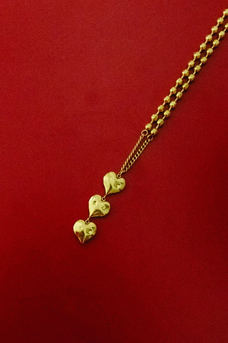 noya 18K Gold Plated Esme Lariat Necklace for Valentines