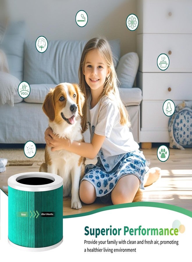 جود تو يو فلتر بديل لجهاز تنقية الهواء HY1800، متوافق مع أجهزة تنقية الهواء CHIVALZ/MORENTO/Loytio/Honeyuan/AYAFATO/IOIOW HY1800، فلتر كربون نشط عالي الكفاءة 4 في 1، عبوة من قطعتين - Image 5