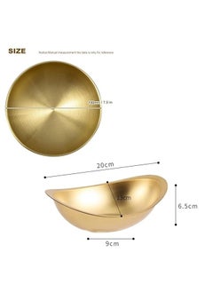 SAMUSAGYA SAMUSAGYA Stainless Steel Dipping Sauce BowlsRound Seasoning Dishes Bowls Side Dishes Desserts DoubleDeck Dish Double Wall Rice Soup Salad Noodle for Appetizer Dish French Fries 2 pcs Set  - Image 2