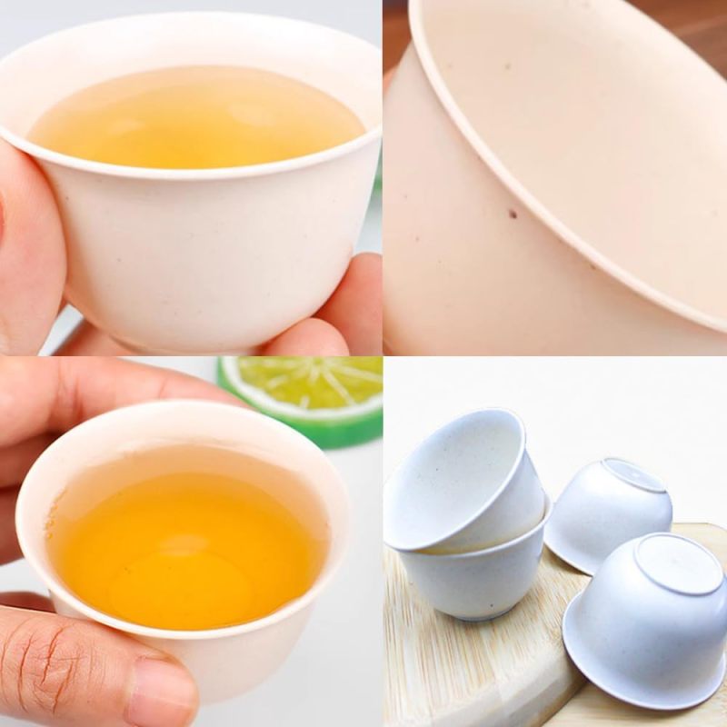 كوب شاي كونغ فو 80 مل، قشرة أرز بيضاء، قابل للتحلل الحيوي، مقاوم للحرارة، مناسب للاستخدام الغذائي، خفيف الوزن، كوب شاي للاستعمال مرة واحدة، مناسب لطقوس الشاي التقليدية والتجمعات الكبيرة. - Image 5