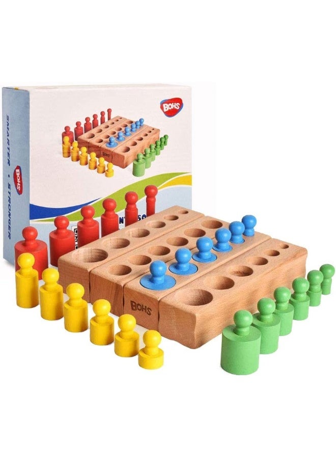 BOHS Montessori Button Cylinder Educational Toy - Image 1