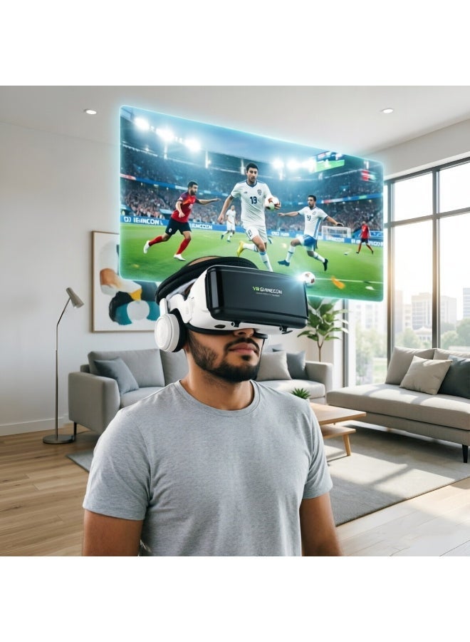 في آر شينيكون نظارات الواقع الافتراضي VR SHINECON - سماعة رأس ثلاثية الأبعاد غامرة للهواتف الذكية، متوافقة مع iOS وأندرويد - Image 4