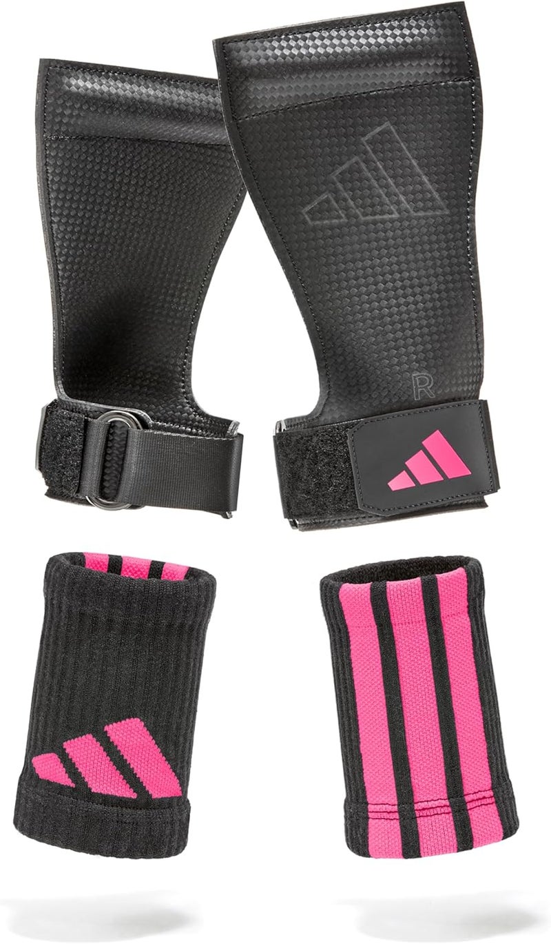 adidas Lifting Grips Pack - Black/Pink - S/M - Image 2