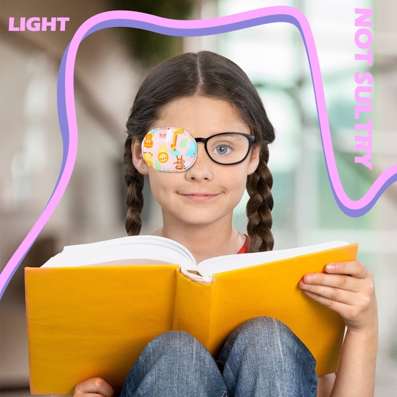 Newcotte Newcotte 12 Pcs Eye Patch for Kids Girls Boys Reusable Eye Patch for Glasses over the Lens Colorful Eye Patch Toddler Eye Patch Adorable Kids Eye Patches Assorted Eye Patch Cover (Graceful)  - Image 5