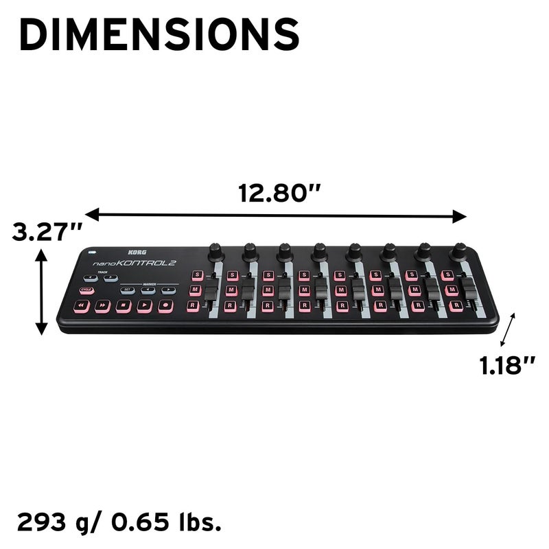 Korg nanoKONTROL2 Slim-Line USB Control Surface, Black - Image 2