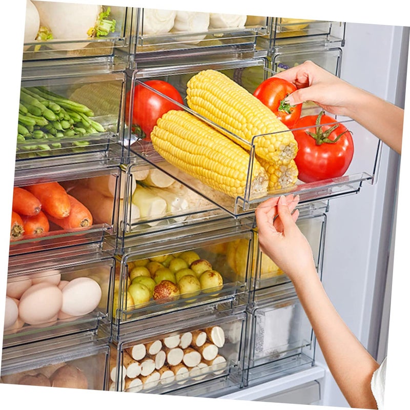 Refrigerator Vegetable Drawer Organizers Plastic Storage Containers Easy Wash - Image 5